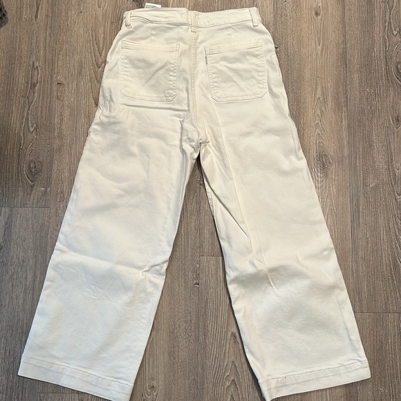 LEVI'S Ribcage Wide Leg Crop - White - Picture 4 of 7